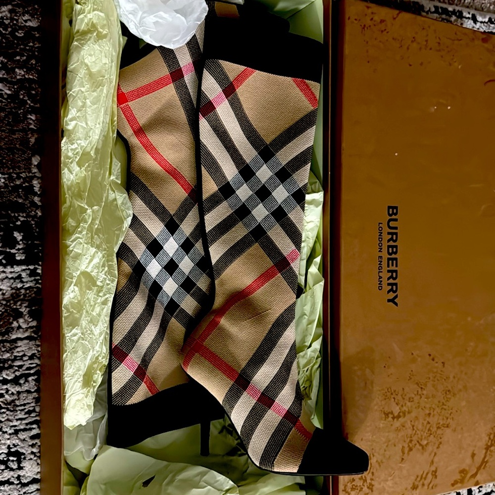 Burberry sock boots. Only worn once in great condition